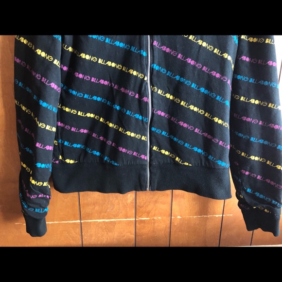 Reversible Billabong Black Jacket Coat Long Sleeve Front Zipper - Picture 3 of 11